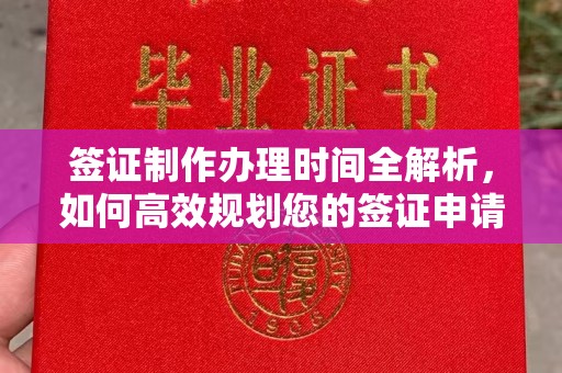 信义签证制作办理时间全解析，如何高效规划您的签证申请流程